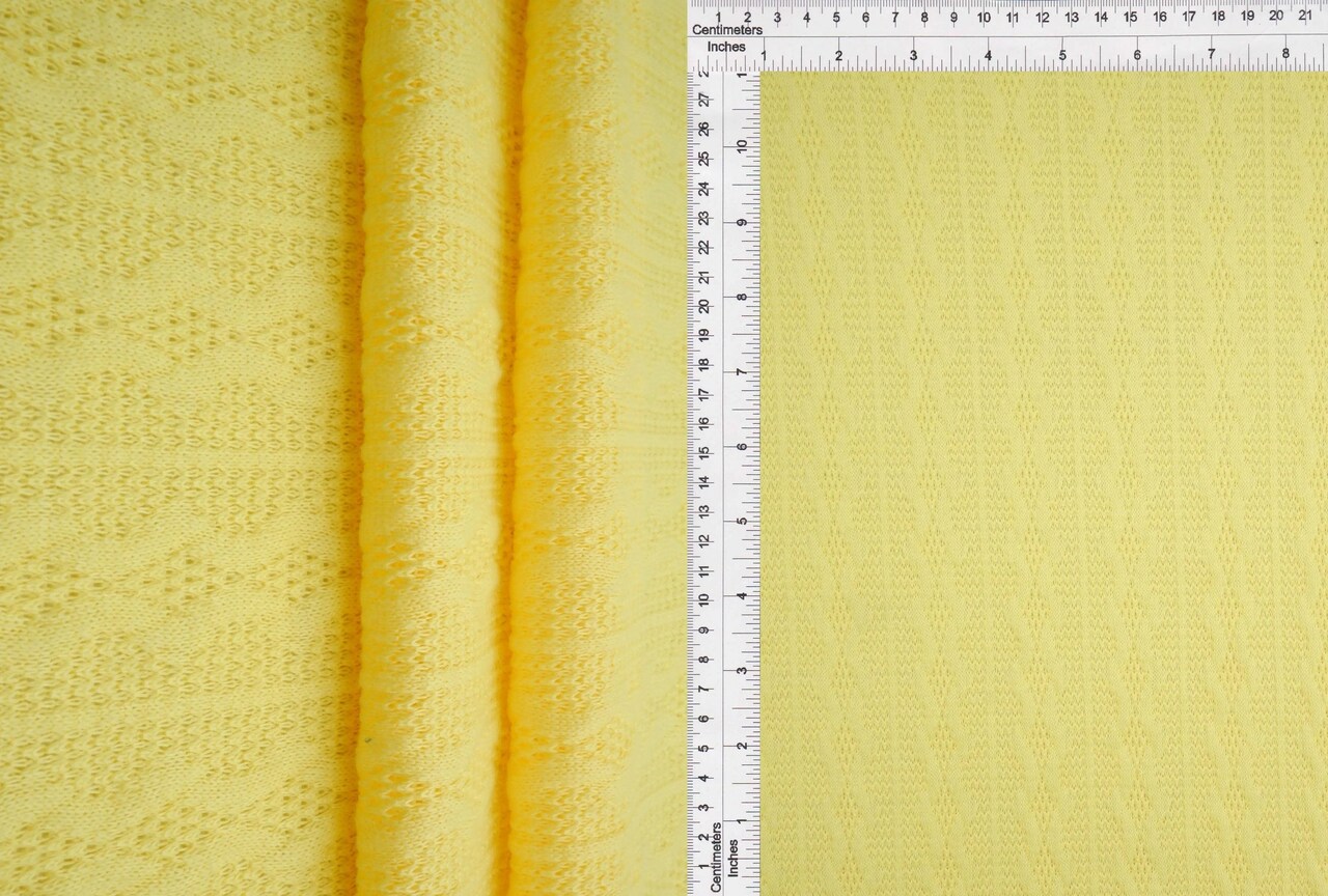 1 Yard Knit Jacquard Cable Knit Sweater Fabric Stretch Polyester Spandex 58/60 Inches Wide